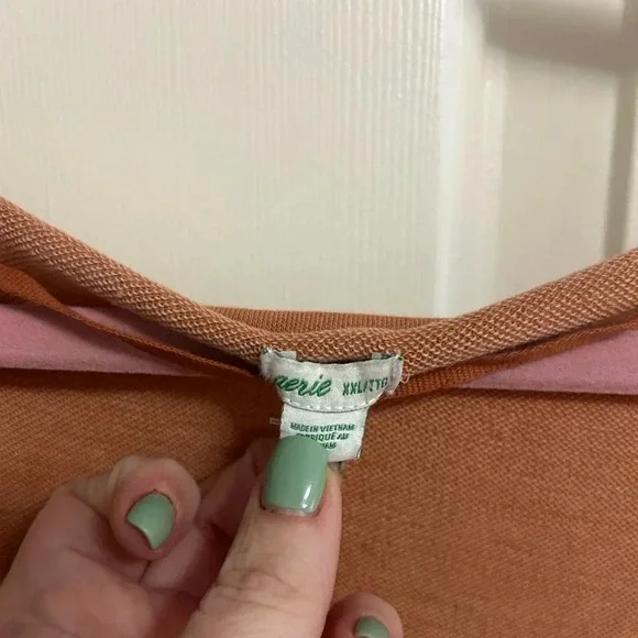 Aerie Romper French Terrycloth Round Neck Long Sleeve One Piece Romper Size XXL - Picture 3 of 6